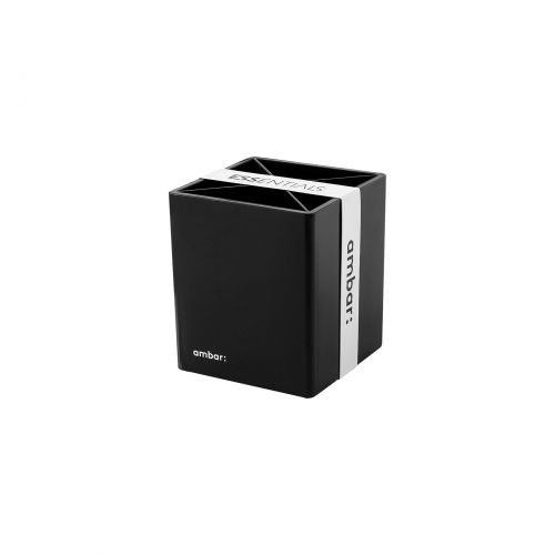 Porta-Canetas Quadrado Ambar Ess Preto , Ambar , 6160200220016 , 5601199187975